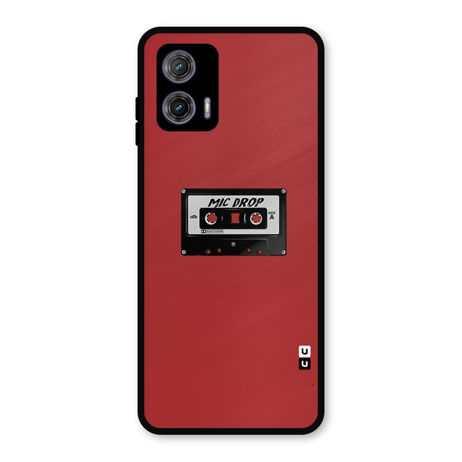 Mic Drop Cassette Minimalistic Metal Back Case for Moto G73