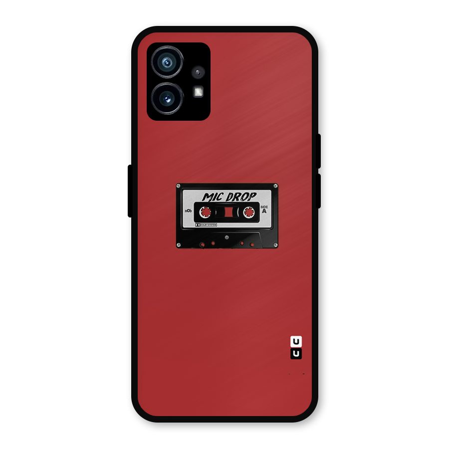 Mic Drop Cassette Minimalistic Metal Back Case for Nothing Phone 1