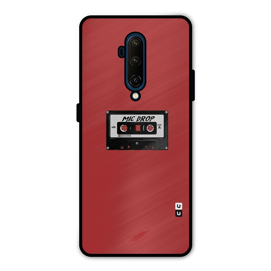 Mic Drop Cassette Minimalistic Metal Back Case for OnePlus 7T Pro