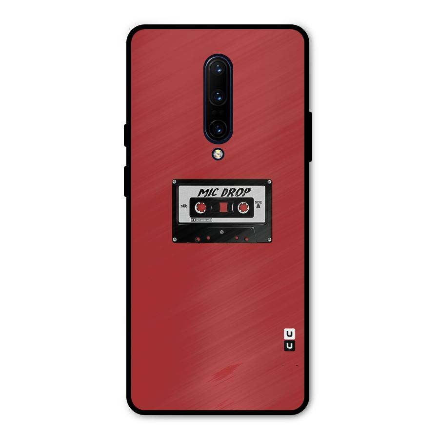 Mic Drop Cassette Minimalistic Metal Back Case for OnePlus 7 Pro