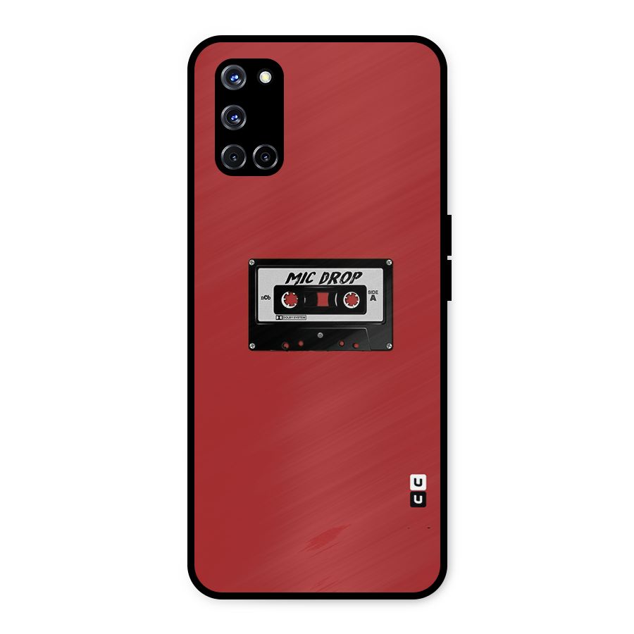 Mic Drop Cassette Minimalistic Metal Back Case for Oppo A52