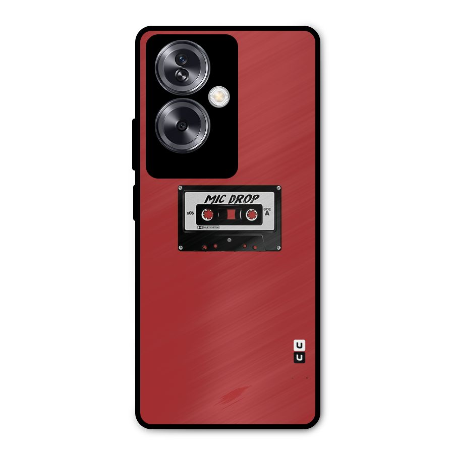 Mic Drop Cassette Minimalistic Metal Back Case for Oppo A79 5G