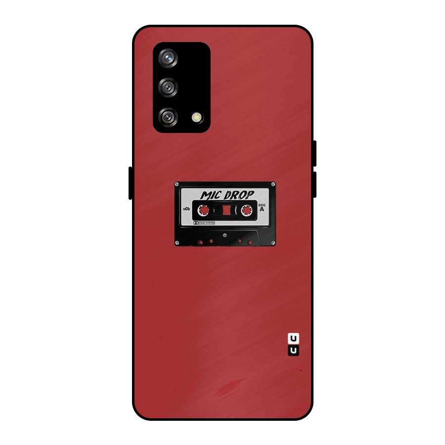Mic Drop Cassette Minimalistic Metal Back Case for Oppo F19