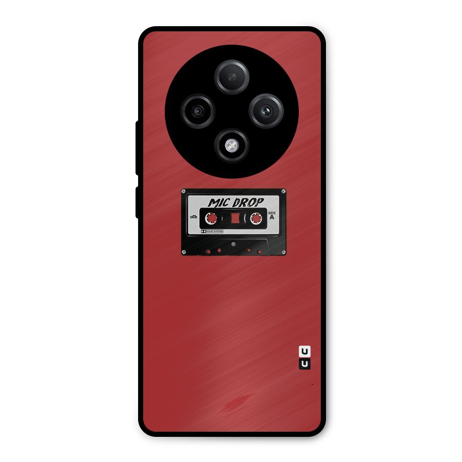 Mic Drop Cassette Minimalistic Metal Back Case for Oppo F27 Pro Plus
