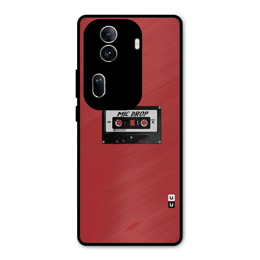 Mic Drop Cassette Minimalistic Metal Back Case for Oppo Reno11 Pro 5G
