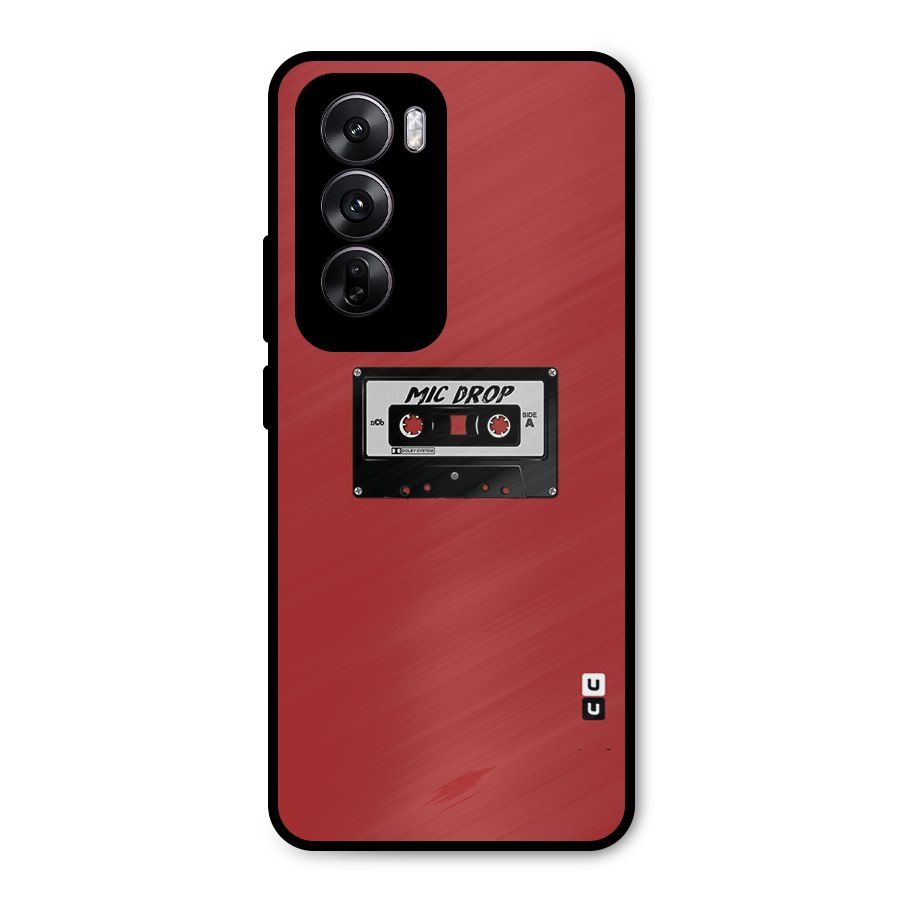 Mic Drop Cassette Minimalistic Metal Back Case for Oppo Reno12