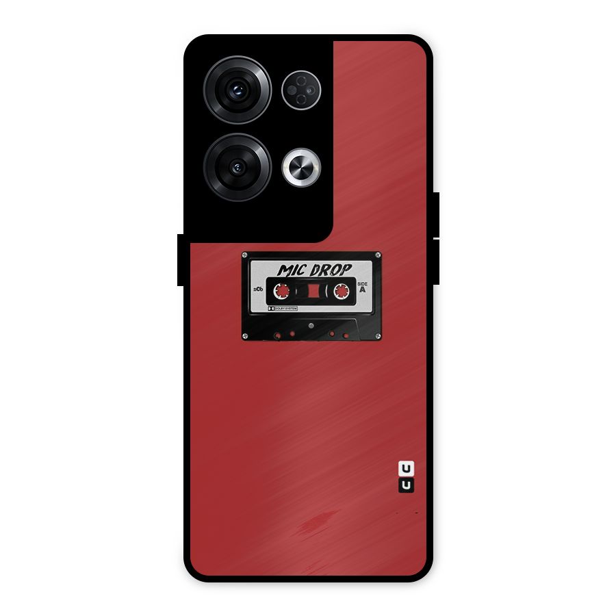 Mic Drop Cassette Minimalistic Metal Back Case for Oppo Reno8 Pro 5G