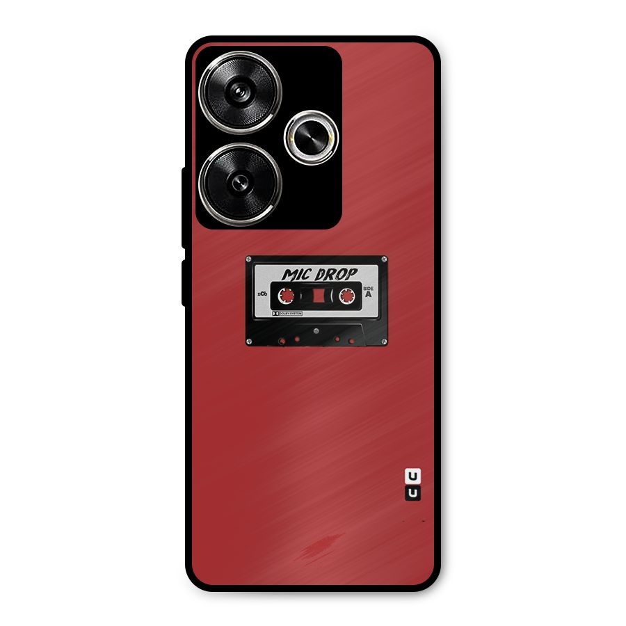 Mic Drop Cassette Minimalistic Metal Back Case for Poco F6