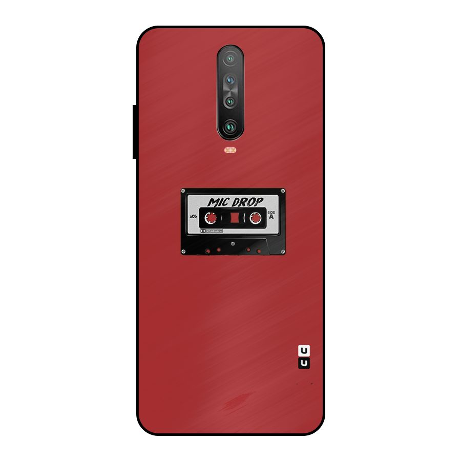 Mic Drop Cassette Minimalistic Metal Back Case for Poco X2