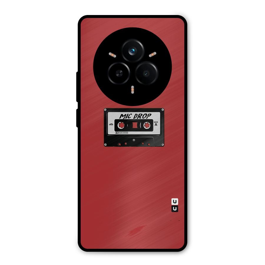 Mic Drop Cassette Minimalistic Metal Back Case for Realme 14 Pro