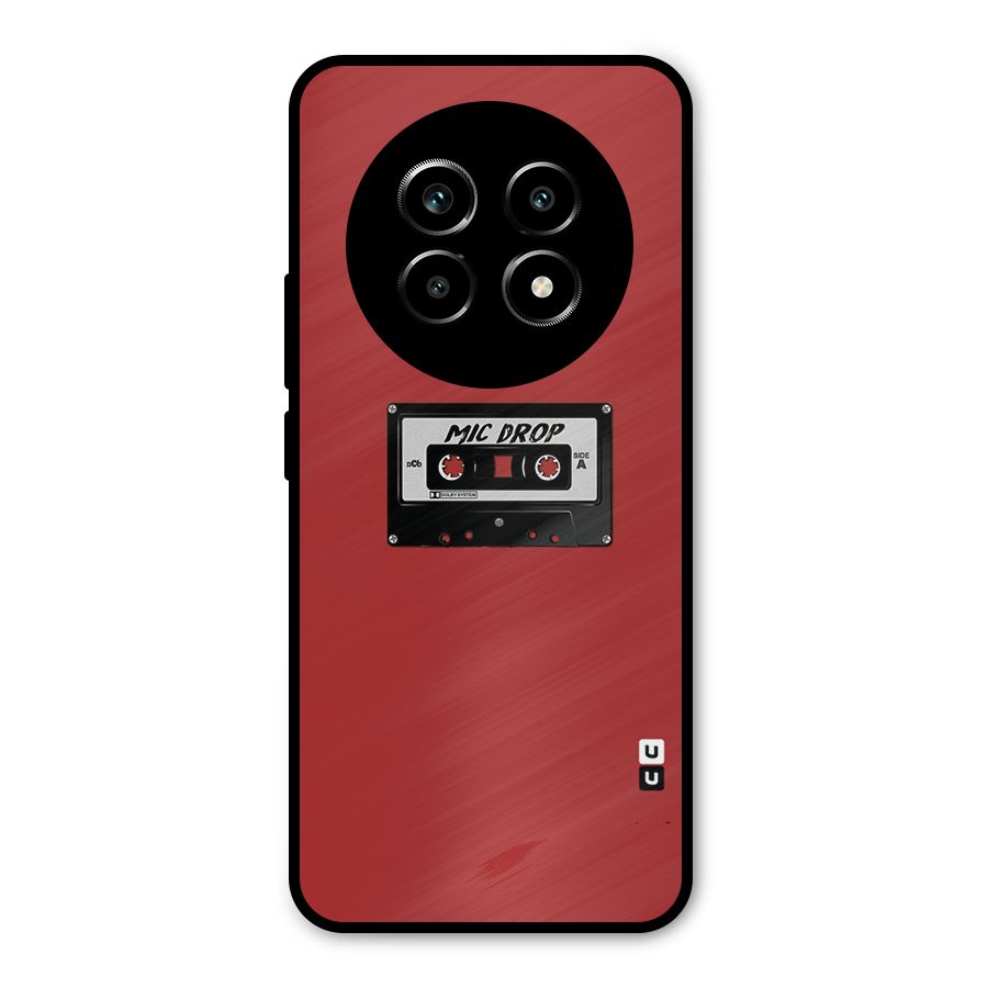 Mic Drop Cassette Minimalistic Metal Back Case for Realme 14 Pro Lite
