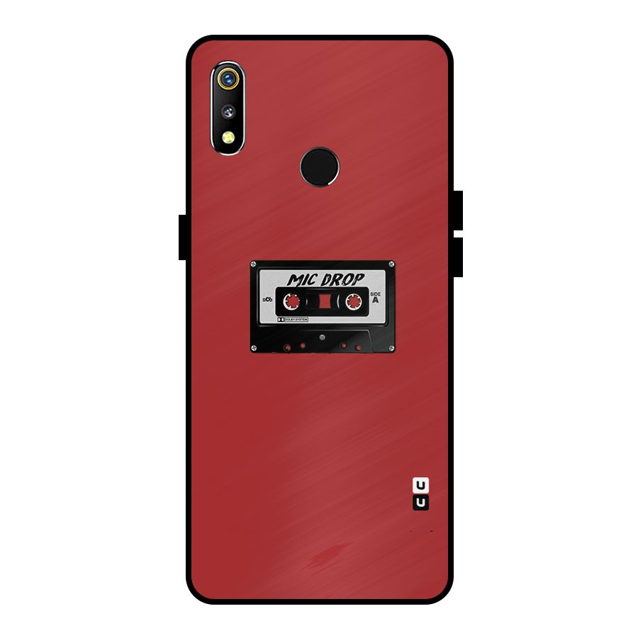 Mic Drop Cassette Minimalistic Metal Back Case for Realme 3i