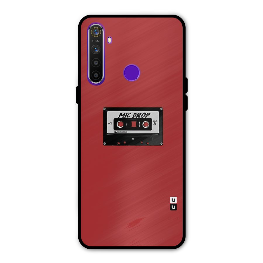 Mic Drop Cassette Minimalistic Metal Back Case for Realme 5