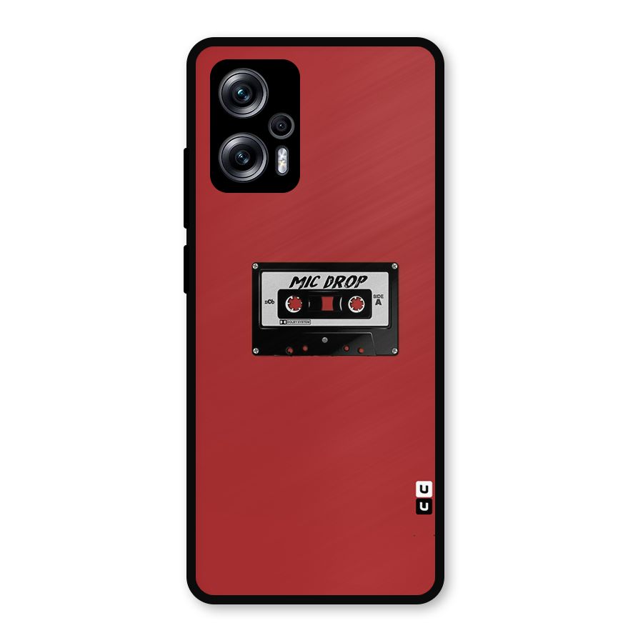 Mic Drop Cassette Minimalistic Metal Back Case for Redmi K50i