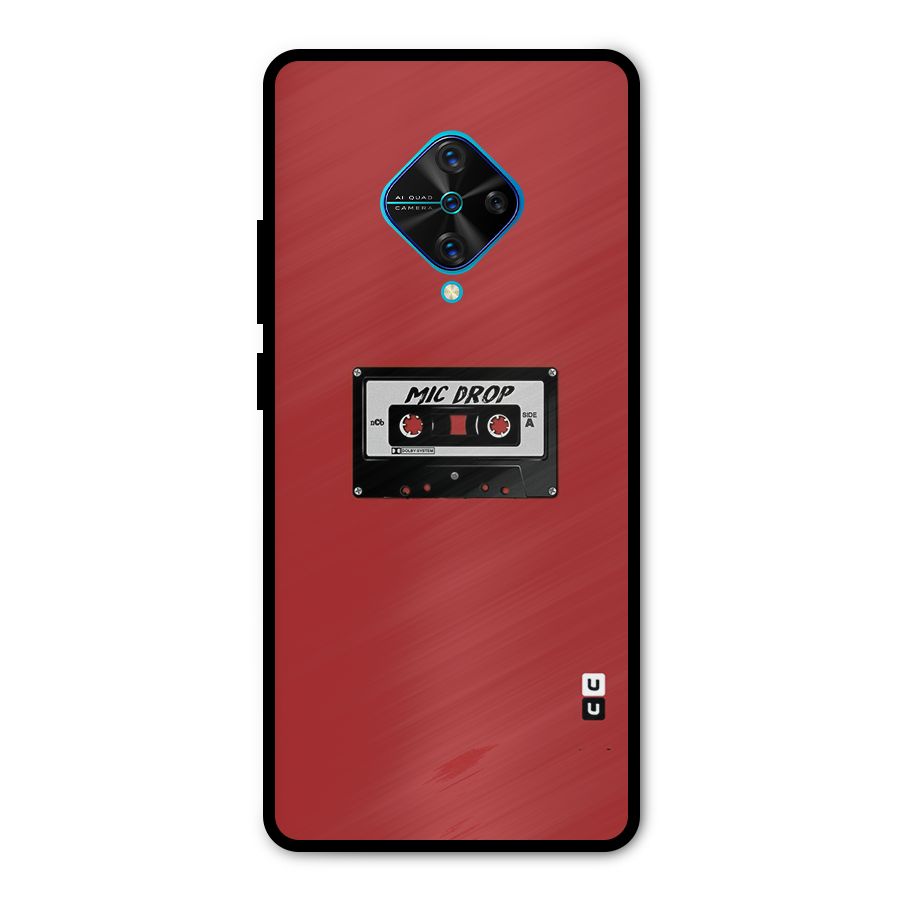 Mic Drop Cassette Minimalistic Metal Back Case for Vivo S1 Pro