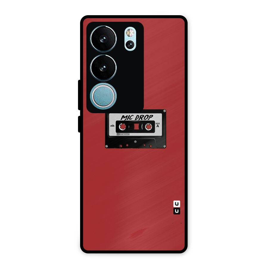 Mic Drop Cassette Minimalistic Metal Back Case for Vivo V29