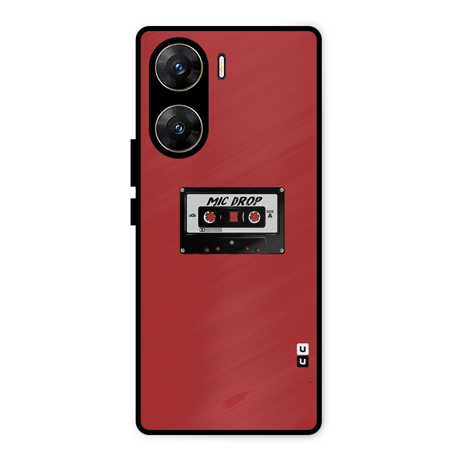 Mic Drop Cassette Minimalistic Metal Back Case for Vivo V29e