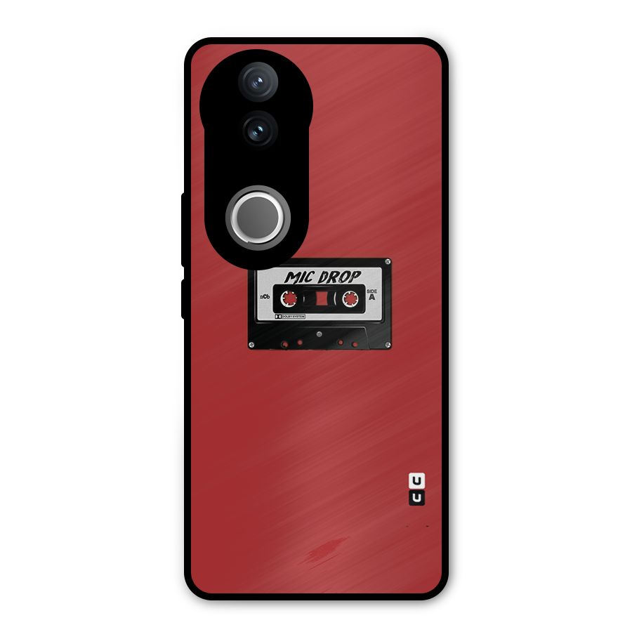 Mic Drop Cassette Minimalistic Metal Back Case for Vivo V50e