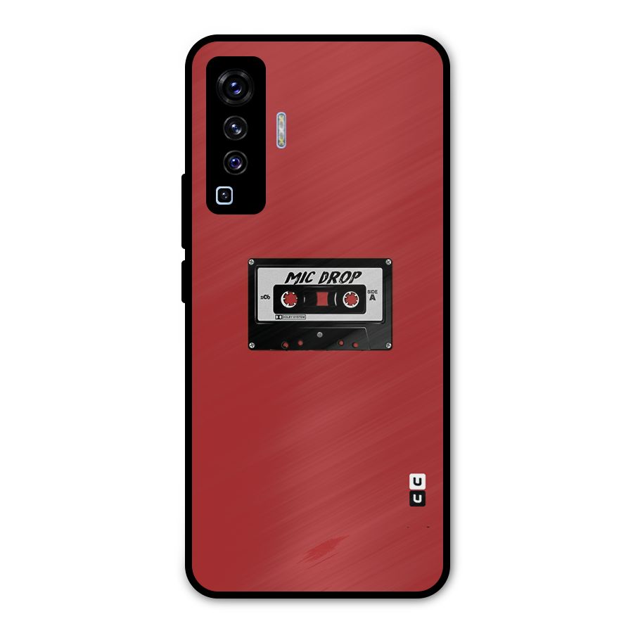 Mic Drop Cassette Minimalistic Metal Back Case for Vivo X50