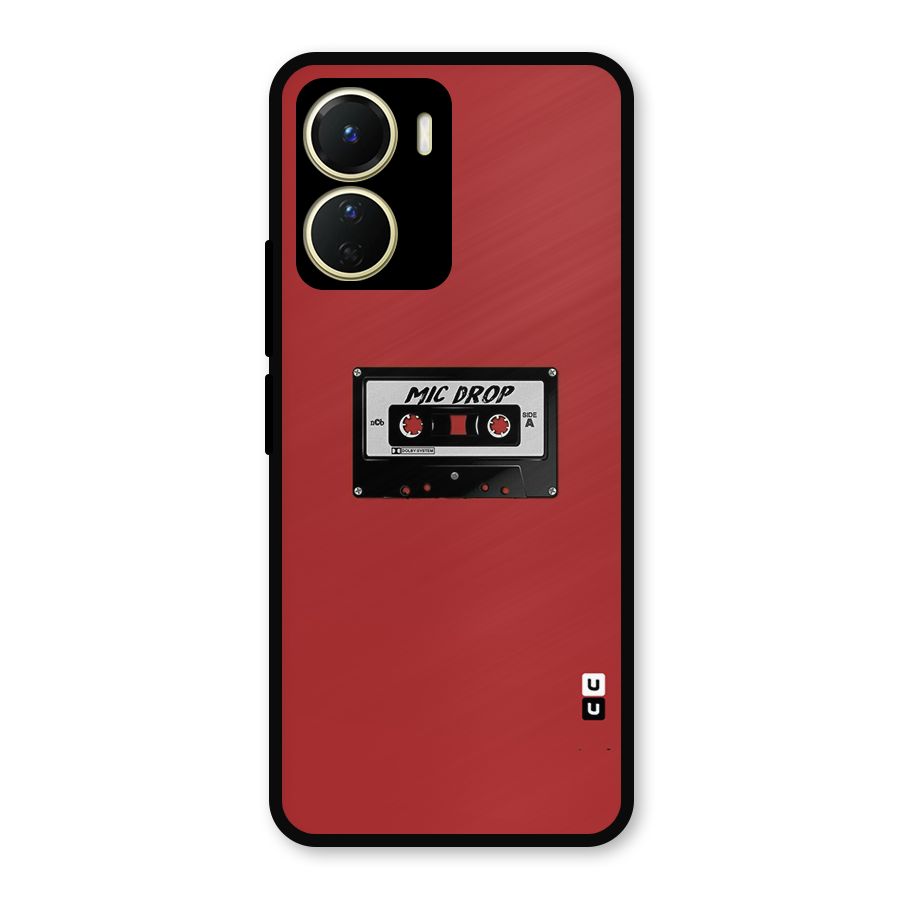 Mic Drop Cassette Minimalistic Metal Back Case for Vivo Y16