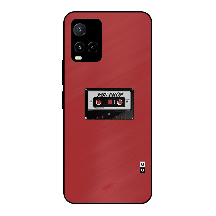 Mic Drop Cassette Minimalistic Metal Back Case for Vivo Y21