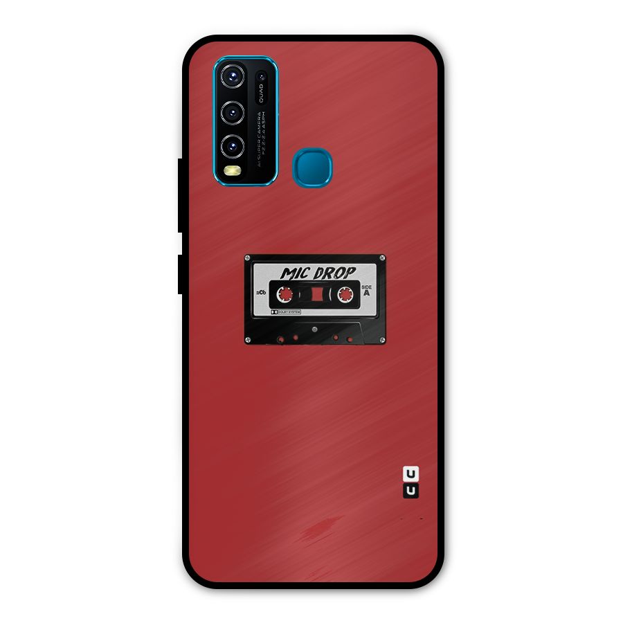 Mic Drop Cassette Minimalistic Metal Back Case for Vivo Y30