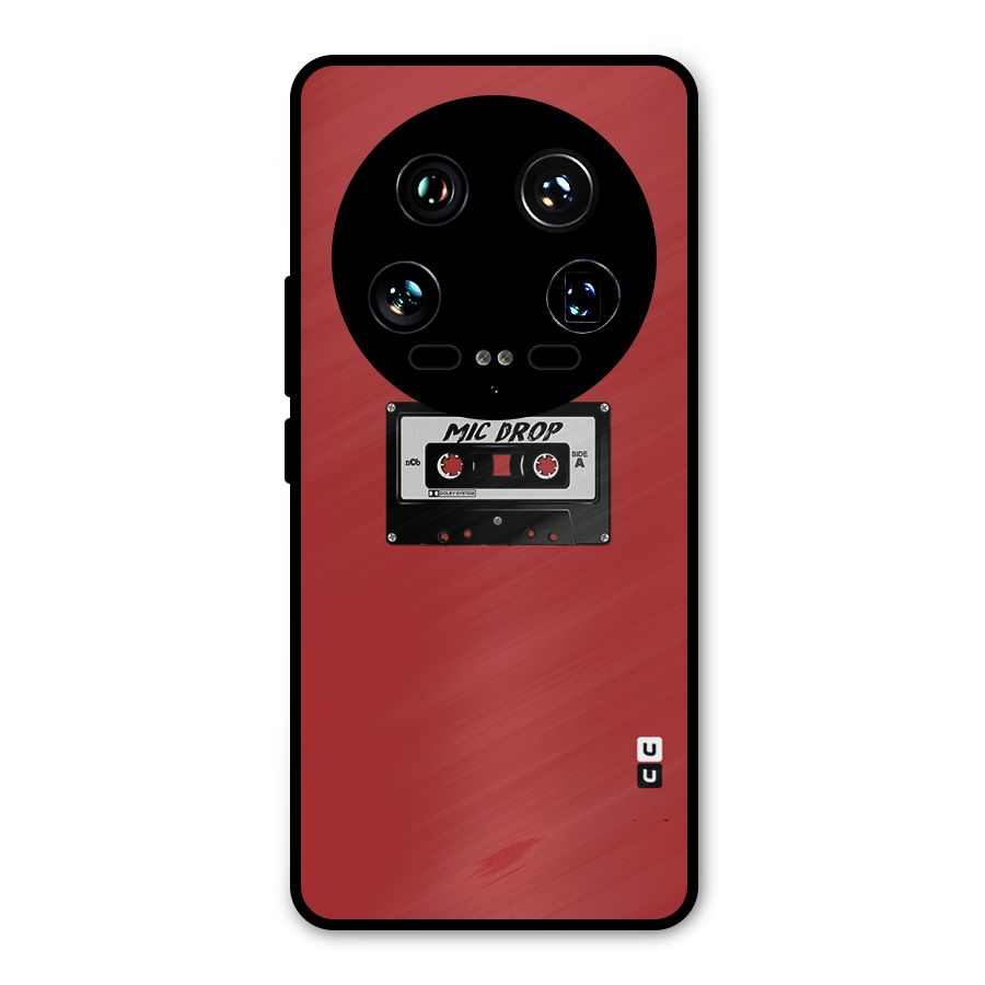 Mic Drop Cassette Minimalistic Metal Back Case for Xiaomi 14 Ultra