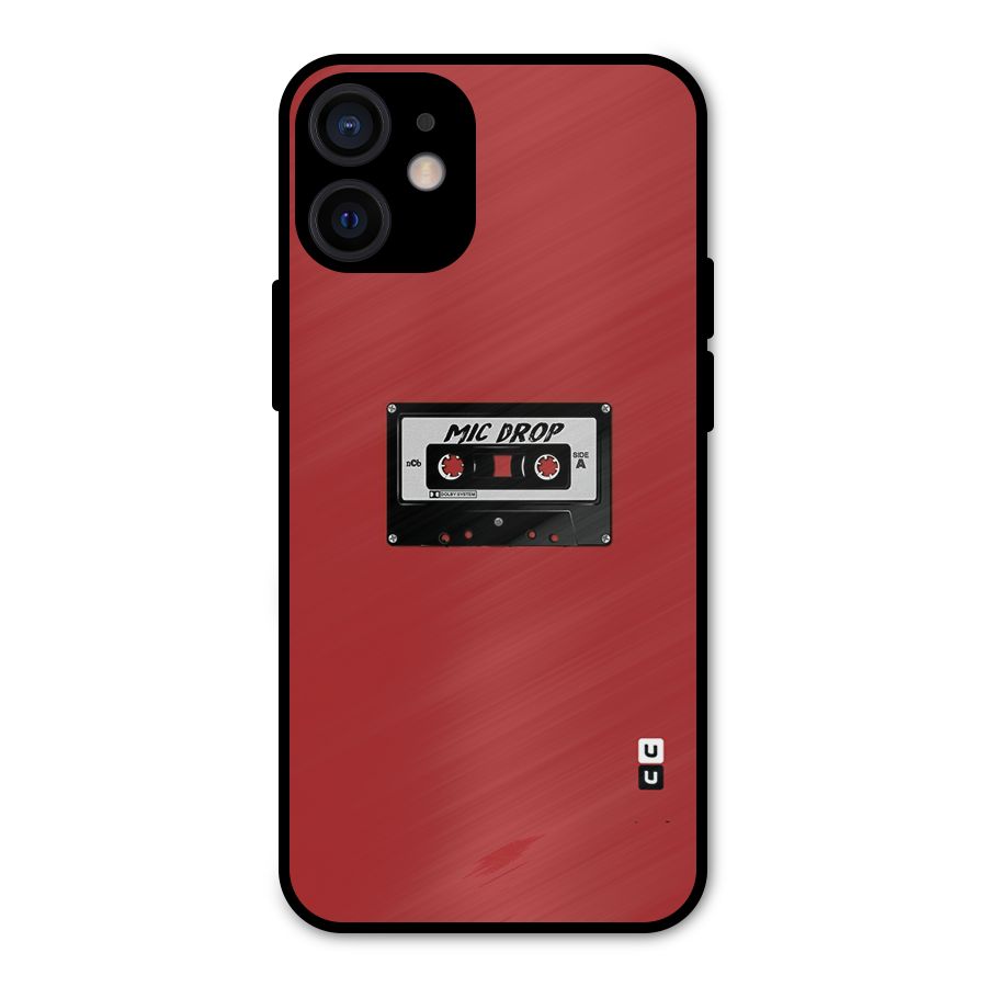 Mic Drop Cassette Minimalistic Metal Back Case for iPhone 12 Mini