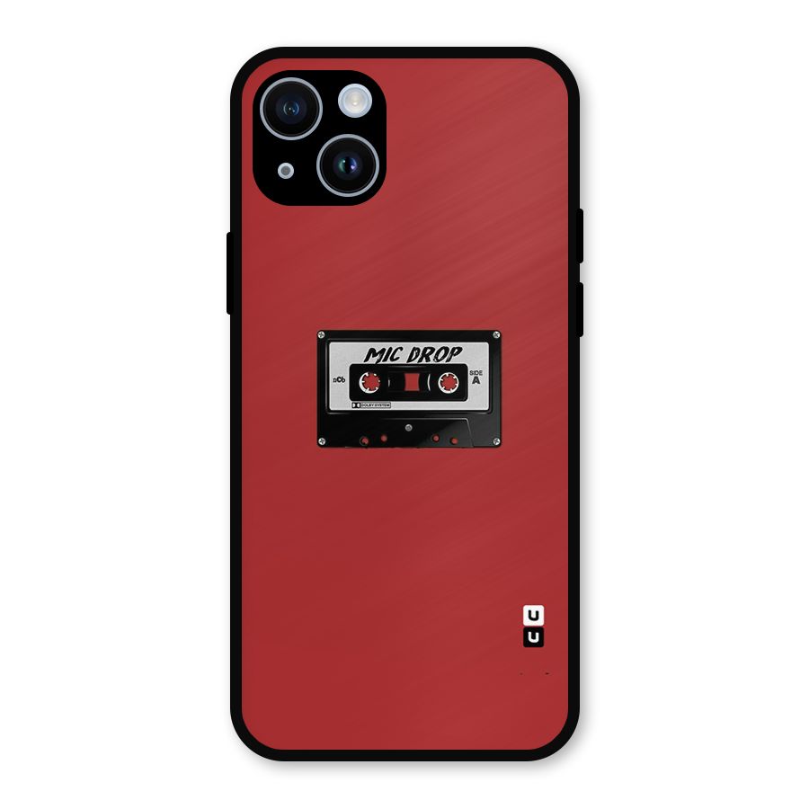 Mic Drop Cassette Minimalistic Metal Back Case for iPhone 14