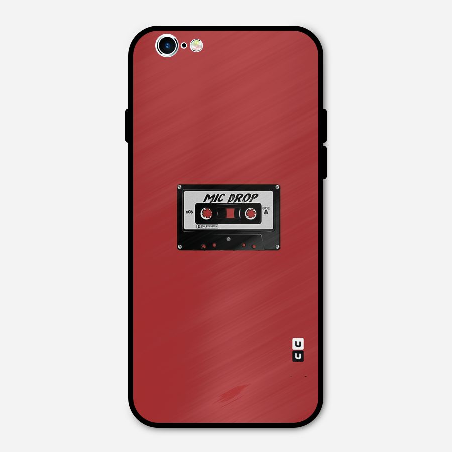 Mic Drop Cassette Minimalistic Metal Back Case for iPhone 6 6s