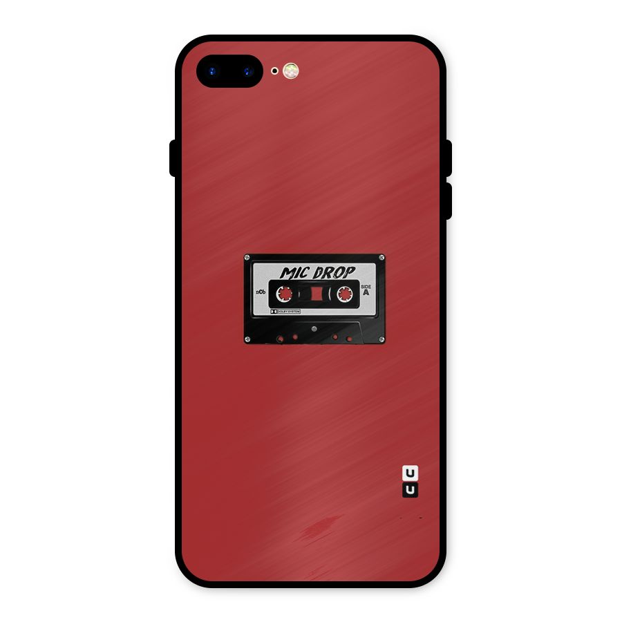 Mic Drop Cassette Minimalistic Metal Back Case for iPhone 8 Plus