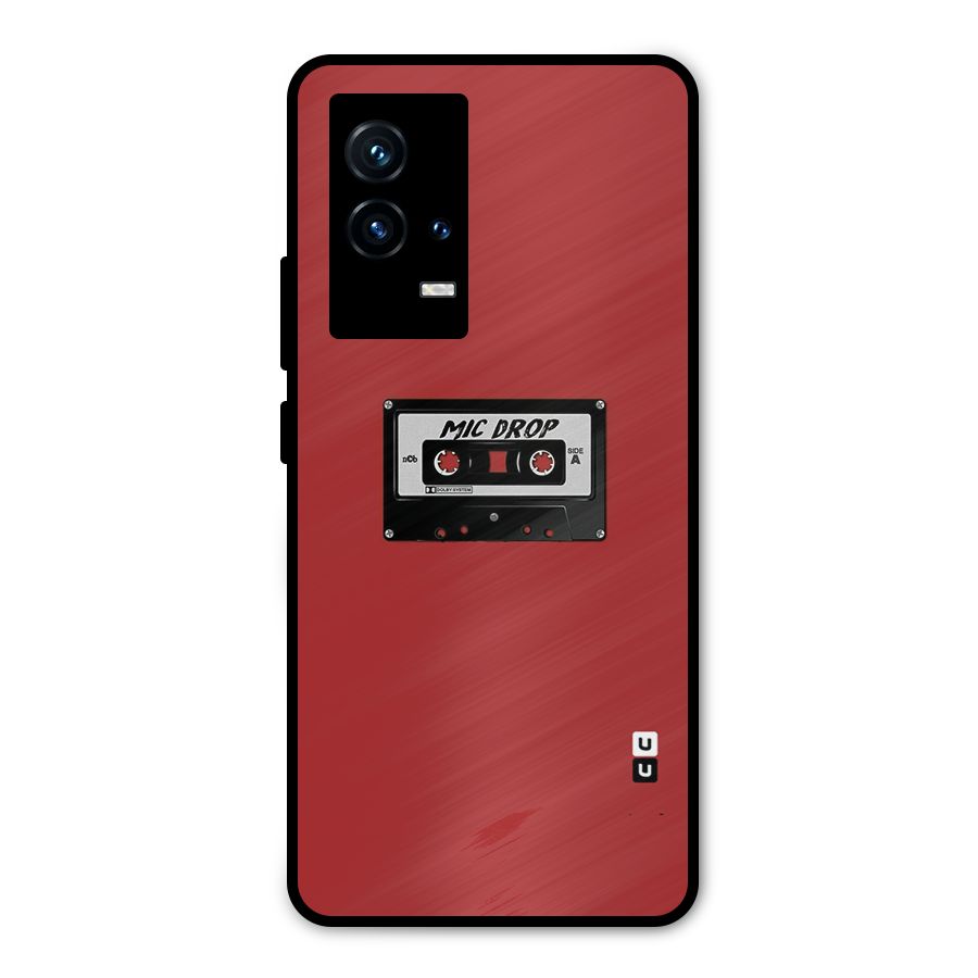 Mic Drop Cassette Minimalistic Metal Back Case for iQOO 9 5G