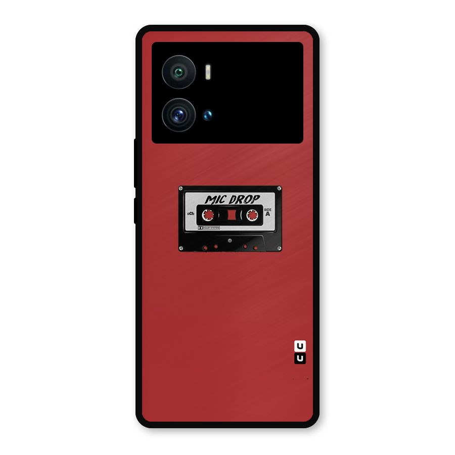 Mic Drop Cassette Minimalistic Metal Back Case for iQOO 9 Pro