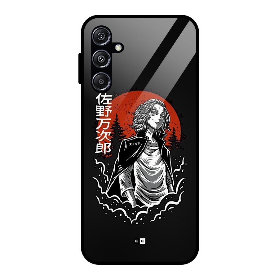 Mickey illustration Glass Back Case for Galaxy M34 5G