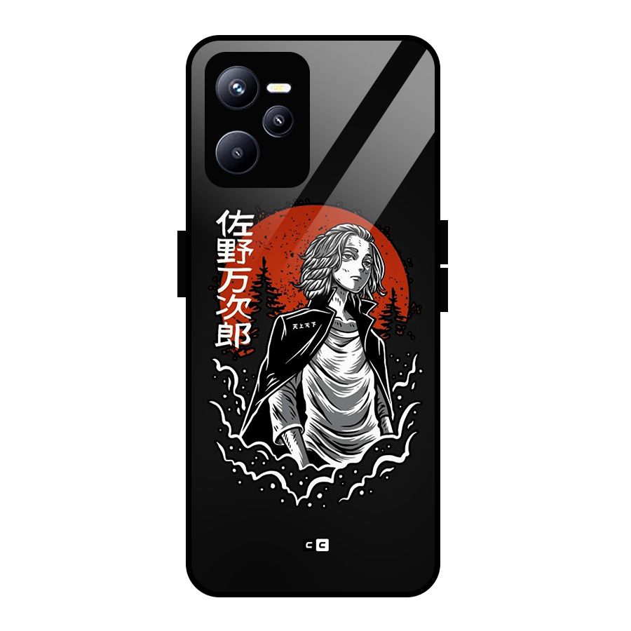 Mickey illustration Glass Back Case for Realme C35