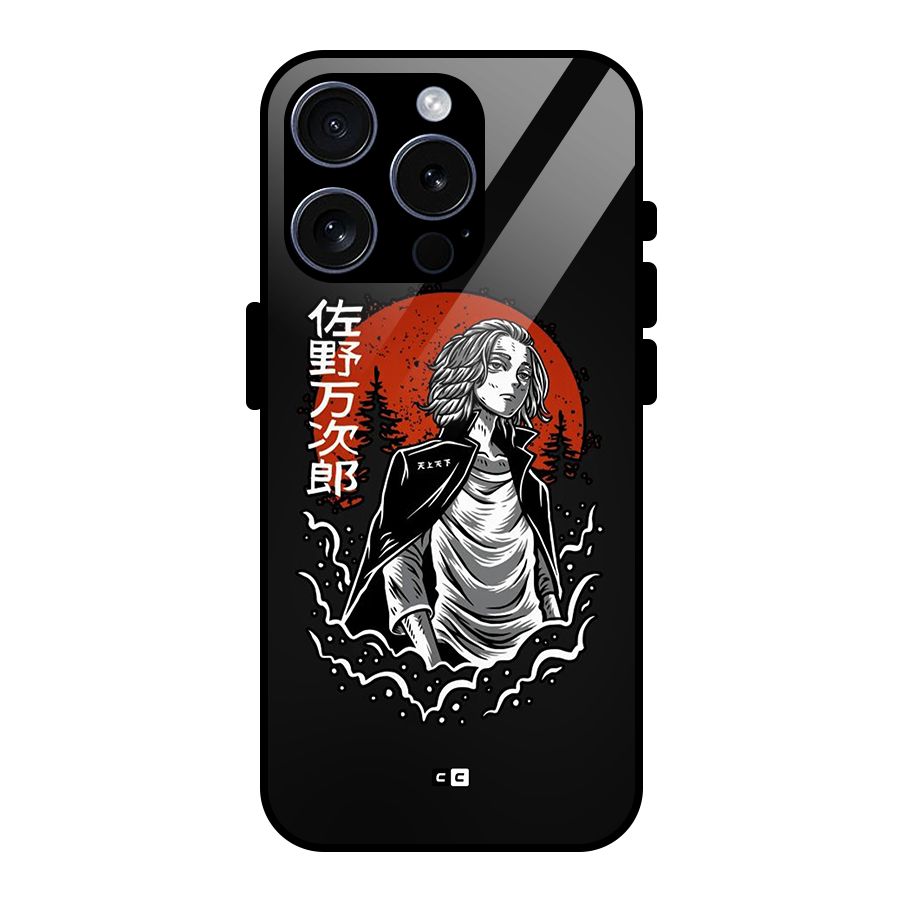 Mickey illustration Glass Back Case for iPhone 15 Pro