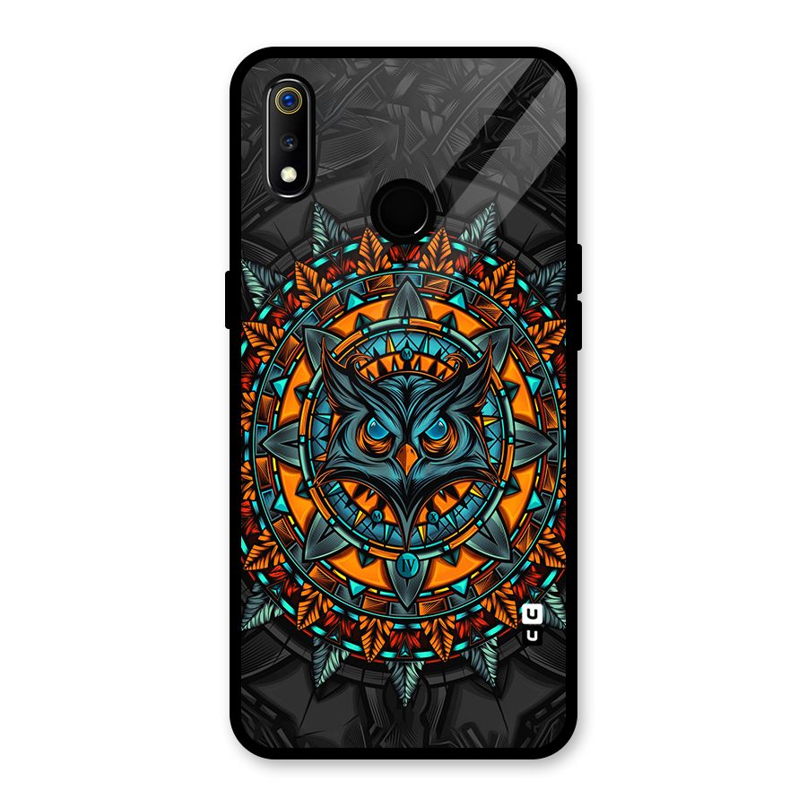 Mighty Owl Artwork Glass Back Case for Realme 3i