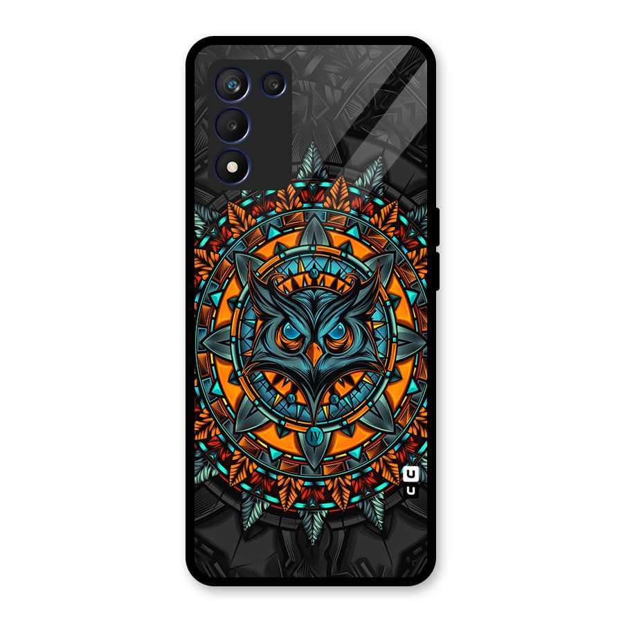 Mighty Owl Artwork Glass Back Case for Realme 9 5G Speed