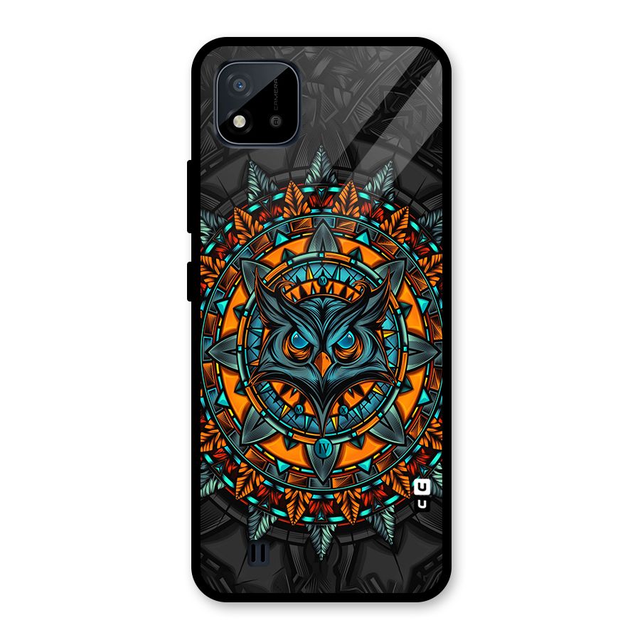 Mighty Owl Artwork Glass Back Case for Realme C11 2021