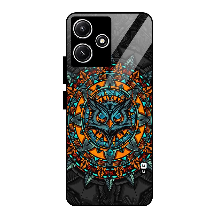 Mighty Owl Artwork Glass Back Case for Redmi 12 5G