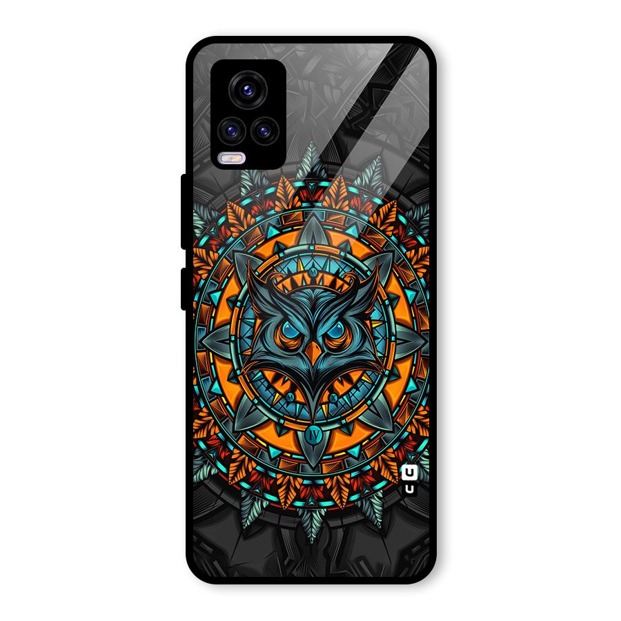 Mighty Owl Artwork Glass Back Case for Vivo V20 2021