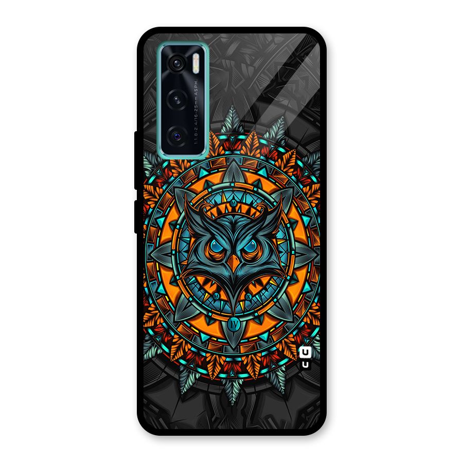 Mighty Owl Artwork Glass Back Case for Vivo V20 SE