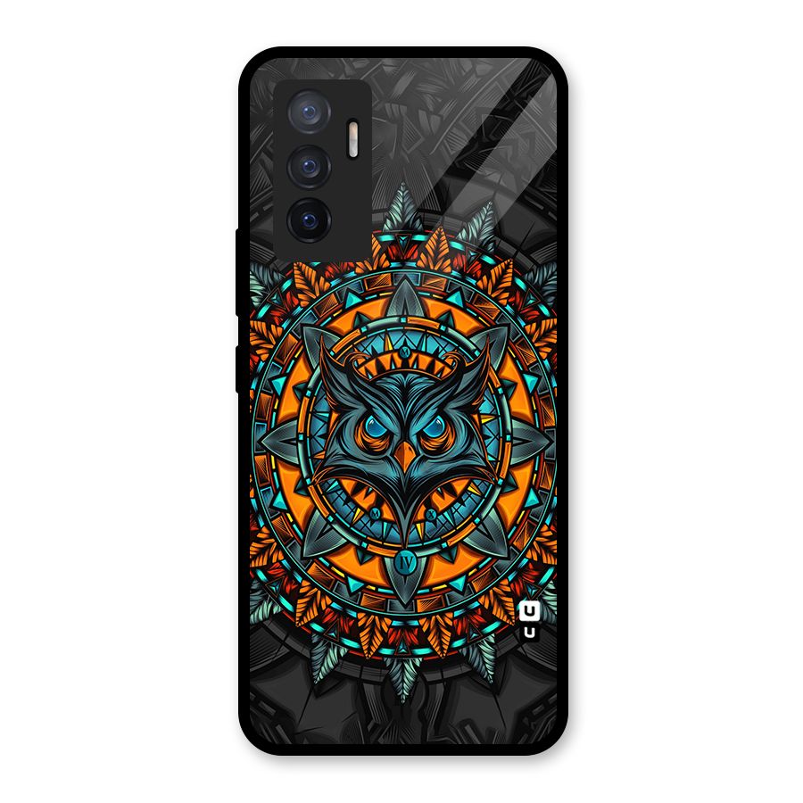 Mighty Owl Artwork Glass Back Case for Vivo V23e