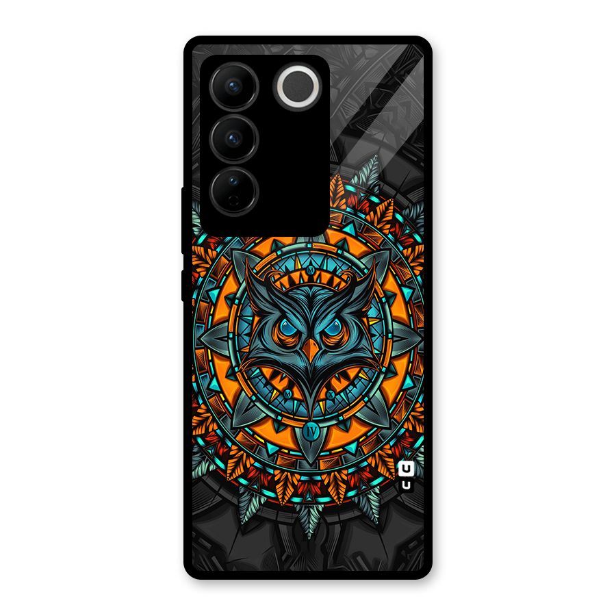 Mighty Owl Artwork Glass Back Case for Vivo V27