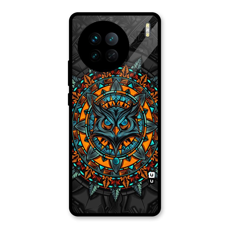 Mighty Owl Artwork Glass Back Case for Vivo X90