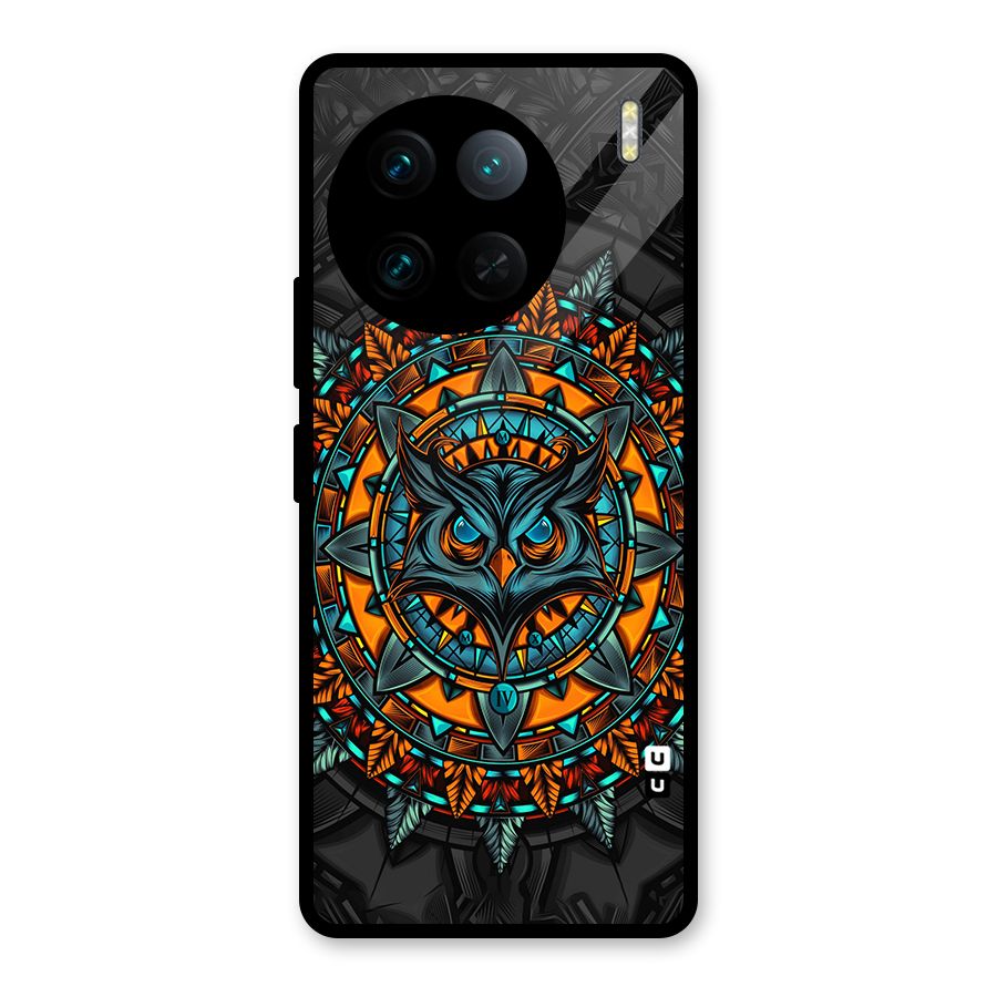 Mighty Owl Artwork Glass Back Case for Vivo X90 Pro
