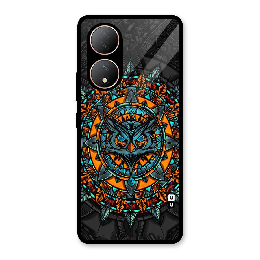 Mighty Owl Artwork Glass Back Case for Vivo Y100A