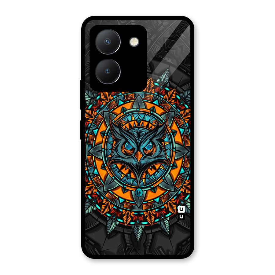 Mighty Owl Artwork Glass Back Case for Vivo Y36