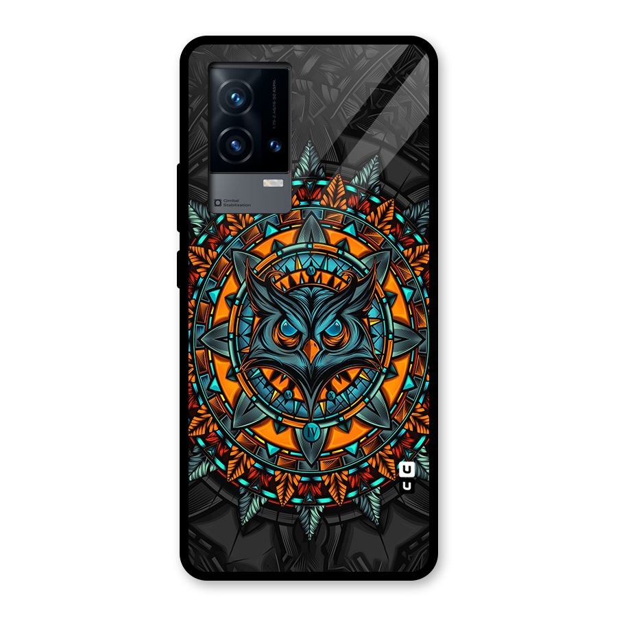 Mighty Owl Artwork Glass Back Case for iQOO 9 5G