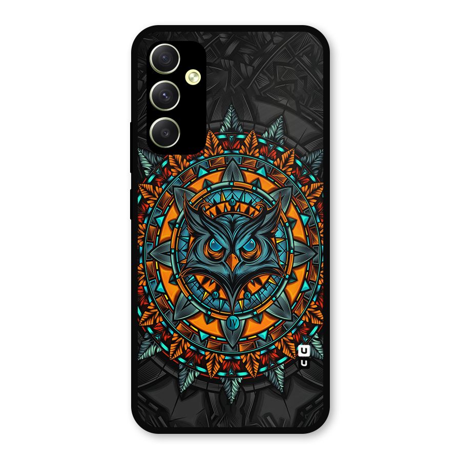 Mighty Owl Artwork Metal Back Case for Galaxy A34